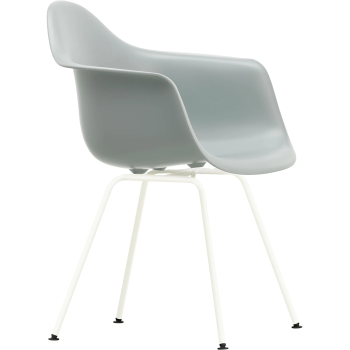 Eames Plastic Armchair Dax - 24 Light Grey - White Base - Matstolar - Charles & Ray Eames - Grå - Metall/plast
