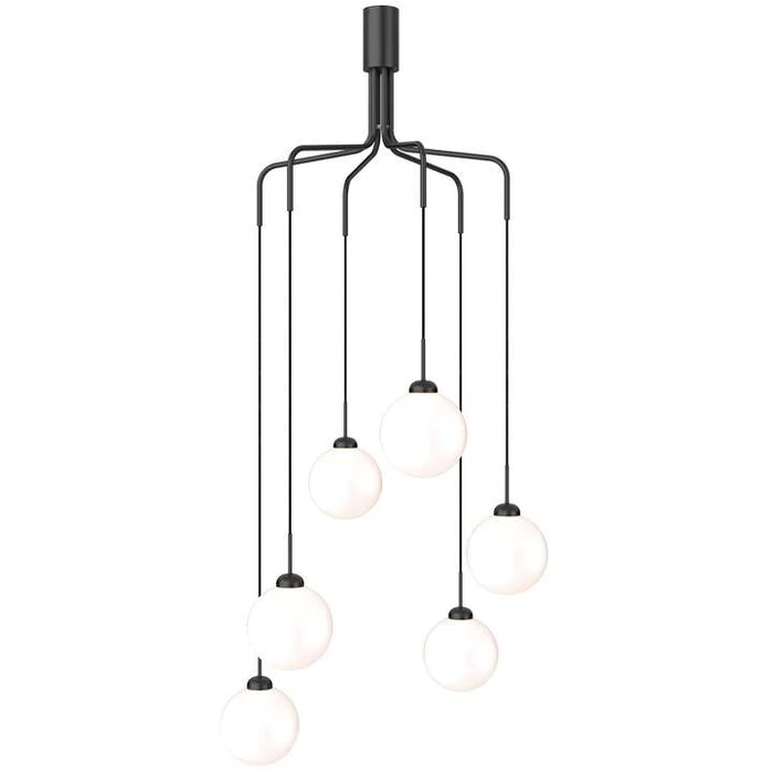 Photo of Apiales Cluster 6 Chandelier Satin Black/opal
