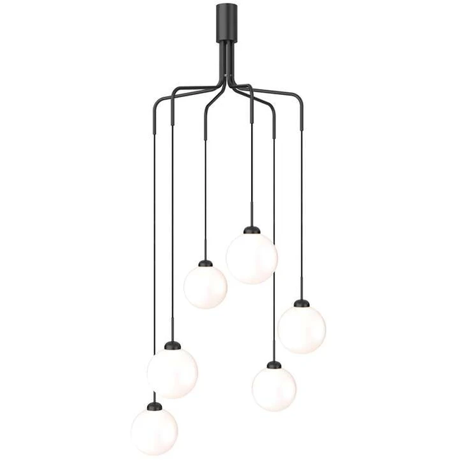 Photo of Apiales Cluster 6 Chandelier Satin Black/opal