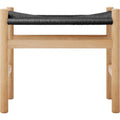 Thumbnail photo of Carl Hansen - Ch53, oak, oiled, black braided, 39 cm - footstools - Hans J. Wegner - Wood-coloured - Paper/wood