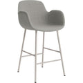 Thumbnail photo of Form Bar Armchair 65 Cm Full Upholstery Warm Grey Steel