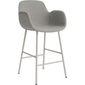 Form Bar Armchair 65 Cm Full Upholstery Warm Grey Steel
