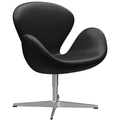 Thumbnail photo of 3320 Swan Lounge Chair | Leather | Satin Brushed Stainless Steel Stand