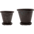 Thumbnail photo of Flower pot with saucer set of 2