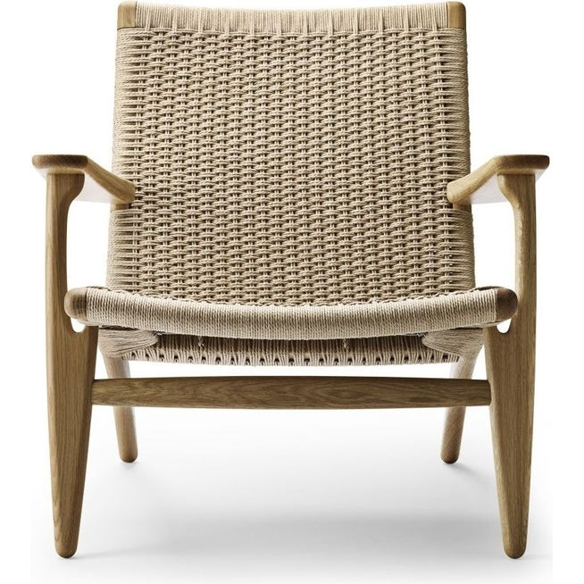 Photo of Carl Hansen - Ch25, Clear lacquered oak, black braided paper string - Armchairs - Hans J. Wegner - Wood - Natural material/wood