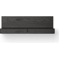 Thumbnail photo of Tana Wall Mounted Media Module - Hylde - Black Stained Oak - H40,6 X W130 X D35,2 Cm