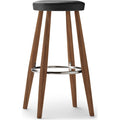 Carl Hansen - Ch56 High Stool, Oiled Walnut, Leather Group B Thor - 301 - Bar stools & Bar stools - Hans J. Wegner - Wood - Leather/metal/wood