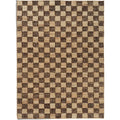 Thumbnail photo of Check Wool Jute Rug - Gulvtæppe - 140 X 200 - Coffee/natural - W140 X D1 X H200 Cm