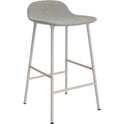 Form Bar Stool 65 Cm Full Upholstery Warm Grey Steel
