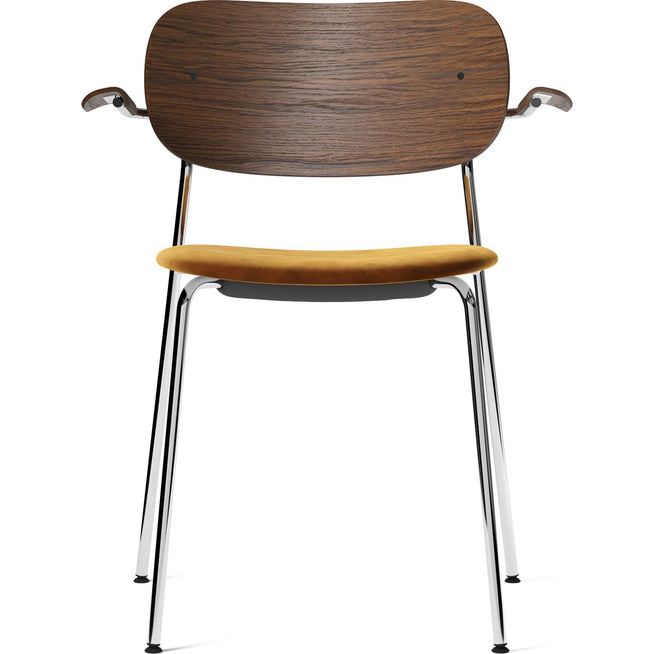 Photo of Co Armchair - Chrome - Dark Stained Oak/ritz 1644 - Matstolar - Norm Architects - Metall/trä
