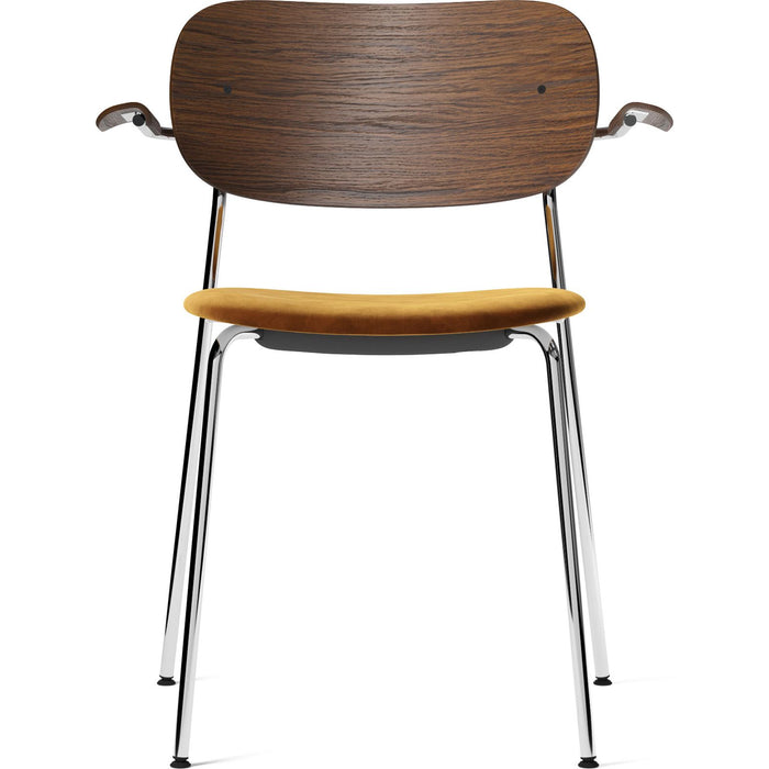Photo of Co Armchair - Chrome - Dark Stained Oak/ritz 1644 - Matstolar - Norm Architects - Metall/trä