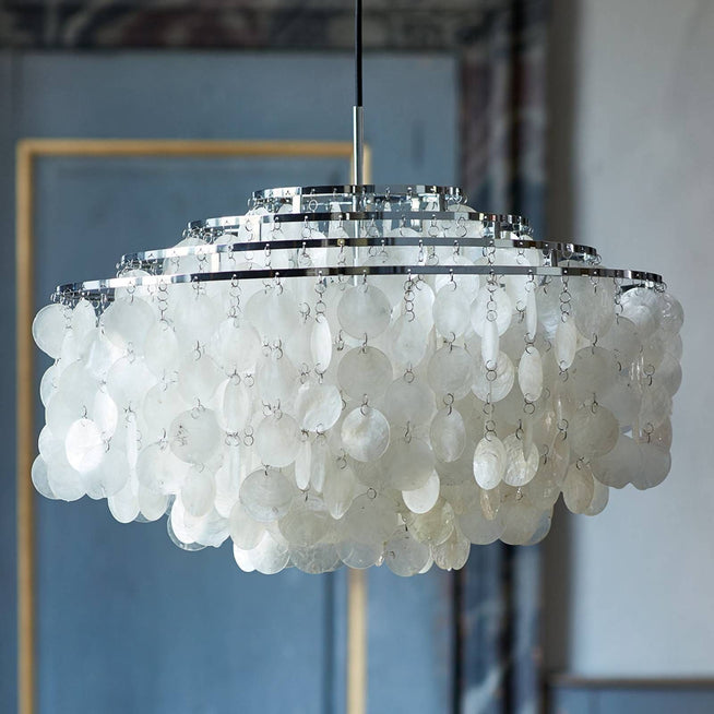 Photo of Fun 10dm Pendant  - Pendellampor - Verner Panton - Silver,beige