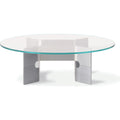 Thumbnail photo of Jg Coffee Table 6558 / By Jørgen Gammelgaard - Glass / Brushed Aluminum With Clear Powder Coating - Ø98 X H30 Cm