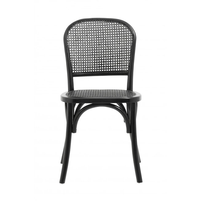 Photo of Wicky Chair with Wicker - Black