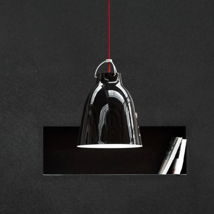Photo of Caravaggio 2 Pendant Black Smooth-red Textile Cord