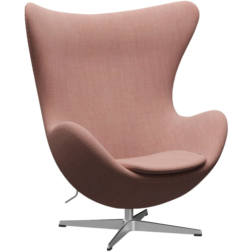 Photo of 3316 Egg, Fabric, Canvas 614 - Swivel armchairs - Arne Jacobsen - Pink - Metal/foam