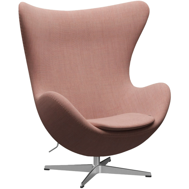 Photo of 3316 Egg, Fabric, Canvas 614 - Swivel armchairs - Arne Jacobsen - Pink - Metal/foam
