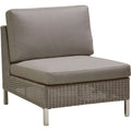 Thumbnail photo of Connect Single Seat Module - Cushion: Brown - Cane-line Weave - Cane-line Natté - Legs: Galvanized Steel - Outdoor Armchairs