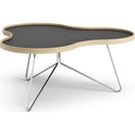 Flower Table 84x90 Cm Black, 39cm, Oak Edge
