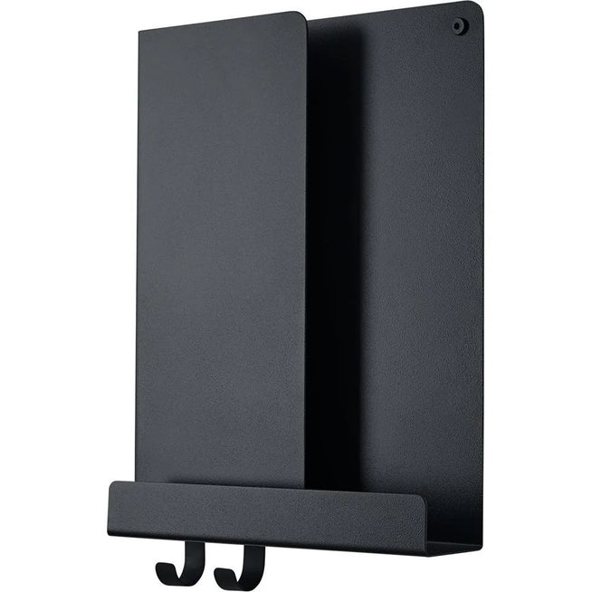 Photo of Folded Shelves Xs, Black - Wall Shelves - Johan Van Hengel - Black - Metal