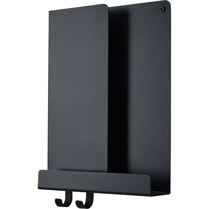 Photo of Folded Shelves Xs, Black - Wall Shelves - Johan Van Hengel - Black - Metal