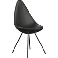 Thumbnail photo of Drop Black Leather - Dining chairs - Arne Jacobsen - Black - Leather/metal/plastic