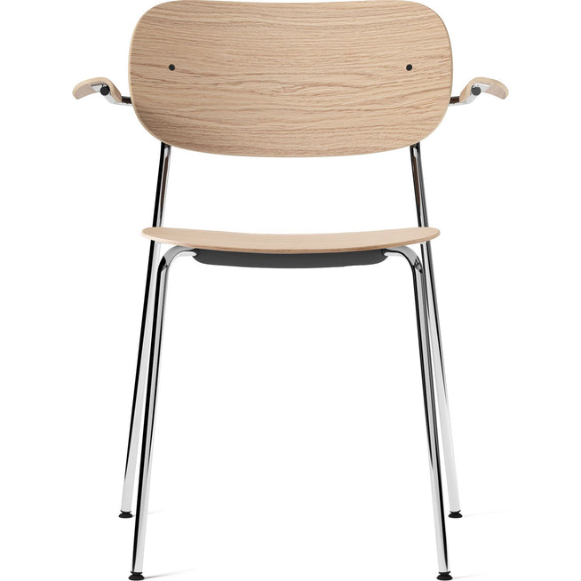 Photo of Co Armchair - Chrome - Natural Oak - Matstolar - Norm Architects - Metall/trä
