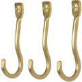 Thumbnail photo of Curvature - Hook / Set Of 3 - Knager - Brass - W0,9 X H6,3 X D2,4 Cm