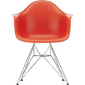 Eames Plastic Armchair Dar - 03 Poppy Red - Chrome Base - Matstolar - Charles & Ray Eames - Röd - Metall/plast