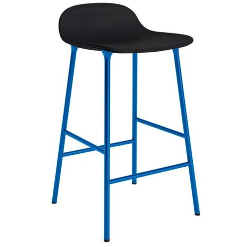 Photo of Form Bar Stool 65 Cm Full Upholstery Bright Blue Steel