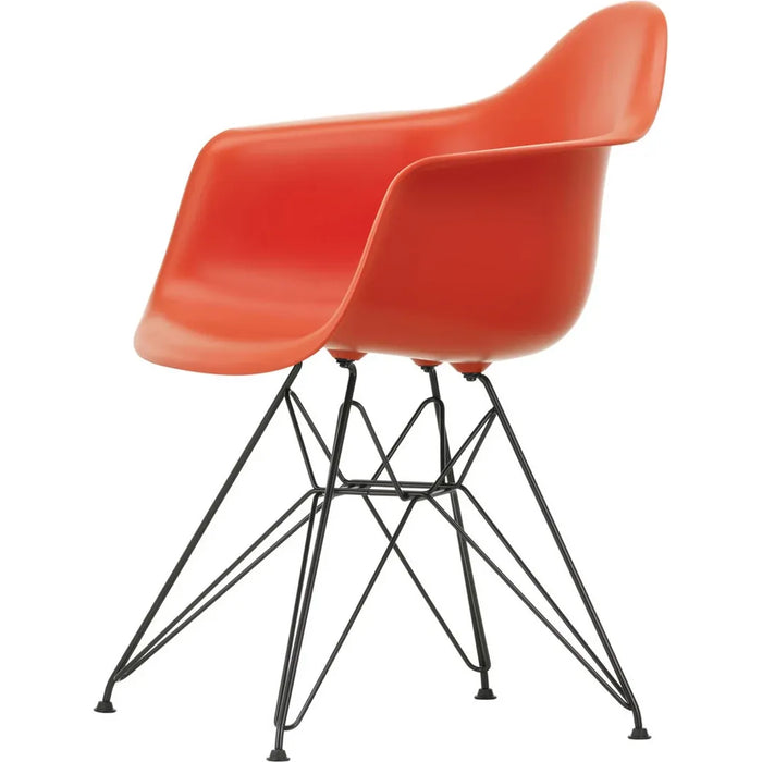 Eames Plastic Armchair Dar - 03 Poppy Red - Basic Dark Base - Matstolar - Charles & Ray Eames - Röd - Metall/plast