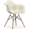 Eames Plastic Armchair Daw - 11 Pebble - Golden Maple - Matstolar - Charles & Ray Eames - Vit - Metall/trä/plast