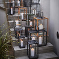 Thumbnail photo of Lightlux Lantern M/teak - Lantern - Lava Grey, Aluminium