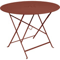 Thumbnail photo of Floréal Table Ø 96 cm, Red Ochre - Outdoor dining table - Red - Metal