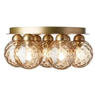 Photo of Apiales 7 Ceiling Lamp Brushed Brass/optic Gold