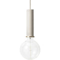 Thumbnail photo of Socket Pendant High H: 17 Cm - Light Grey