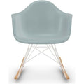 Eames Plastic Armchair Rar - 23 Ice Grey - White Base - Golden Maple - Matstolar - Charles & Ray Eames - Grå - Metall/trä/plast