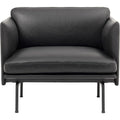Outline Chair, Silk Leather Cognac - Armchairs - Anderssen & Voll - Brown - Leather/metal/wood/foam