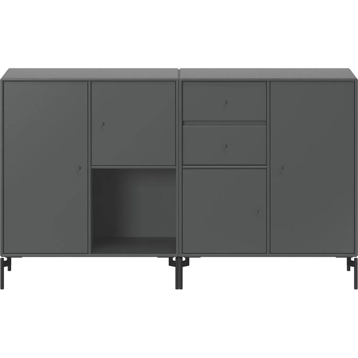 Photo of Couple Sideboard - Anthracite / Black Legs - Mdf