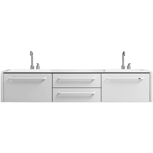 Photo of 983 Badmodul 2 Cutouts Large L: 187 Cm - Hvid