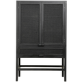 Thumbnail photo of Wicker Teak Cabinet with Webbing - Black