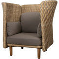 Thumbnail photo of Arch Lounge Stol M. Lav Arm/ryglæn - Loungestol - Natural/taupe, Cane-line Flat Weave - W109 X D91 X H970 X Sh40 Cm