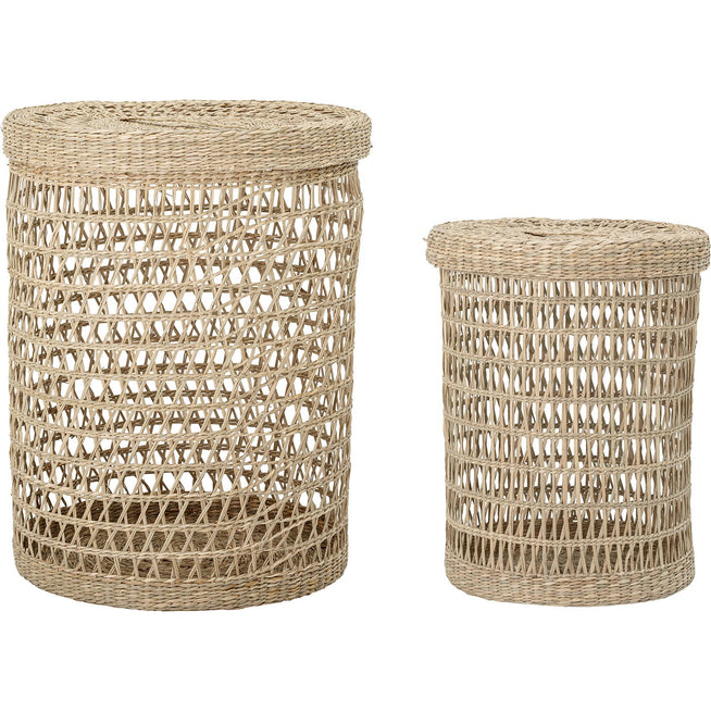 Photo of (wash) Baskets with lids - set of 2 pieces