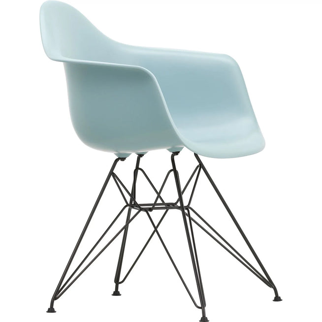Photo of Eames Plastic Armchair Dar - 23 Ice Grey - Basic Dark Base - Dining Chairs - Metal/Plastic