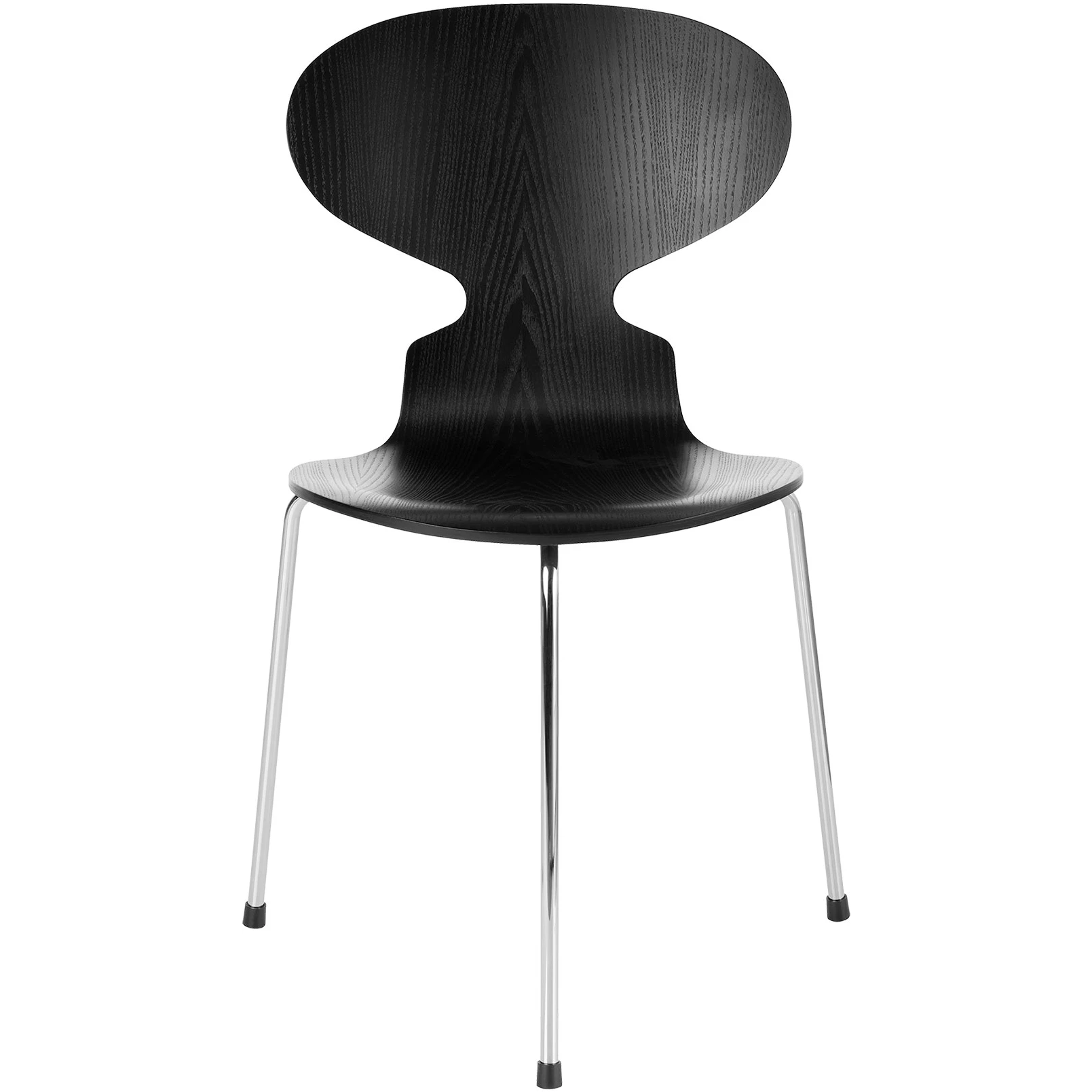 3100 Myran 3 legs - Black Ash veneer - Dining chairs - Arne Jacobsen - Black - Metal/wood