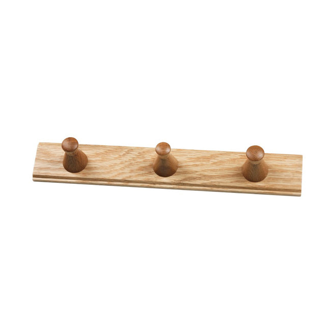 Photo of Q3 Allé Hook Rack With 3 Hooks Oak Nature Lacquered