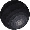 Thumbnail photo of Luna Rug Ø120 - Grey - 100% New Zealand Wool - Hand Tufted - Patterned Rugs