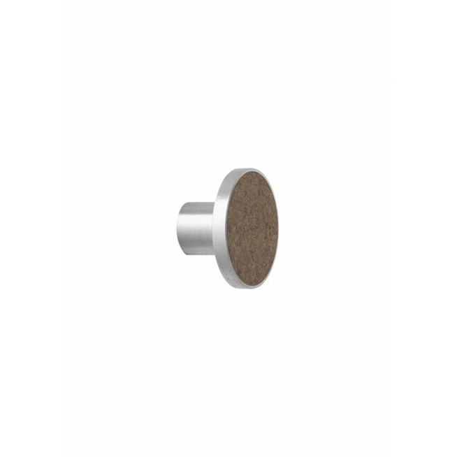 Photo of Steel Hooks - Knager - Steel/brown Marble Large - Ø: 5 X D: 2,5 Cm