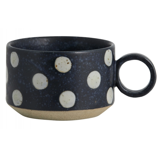 Photo of Grainy Tea Mug Dark Blue/Sand - Set of 4 Pieces