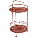 Montmartre Portable Bar, Red Ochre - Small Tables & Side Tables Outdoor - Red - Metal